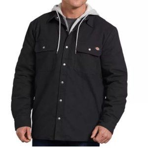 DICKIES Men Heavy Canvas Windproof Jacket with Hood AA316 Black